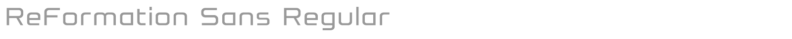 ReFormation Sans font preview